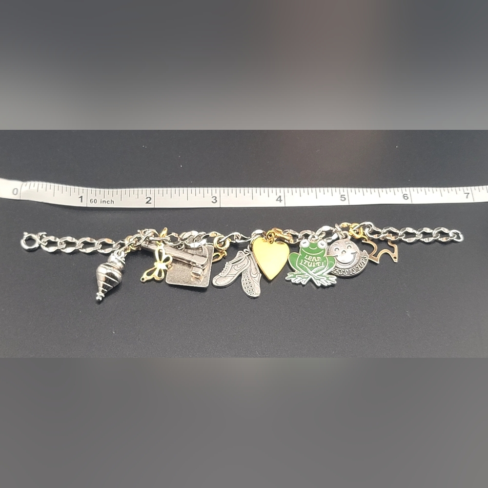 Vintage - TOPS - CHARM BRACELET Weight Loss Program - 10 Charms - Picture 11 of 11